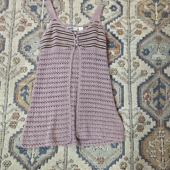 Pink Knit Sleeveless Dress - Picture 1 of 6